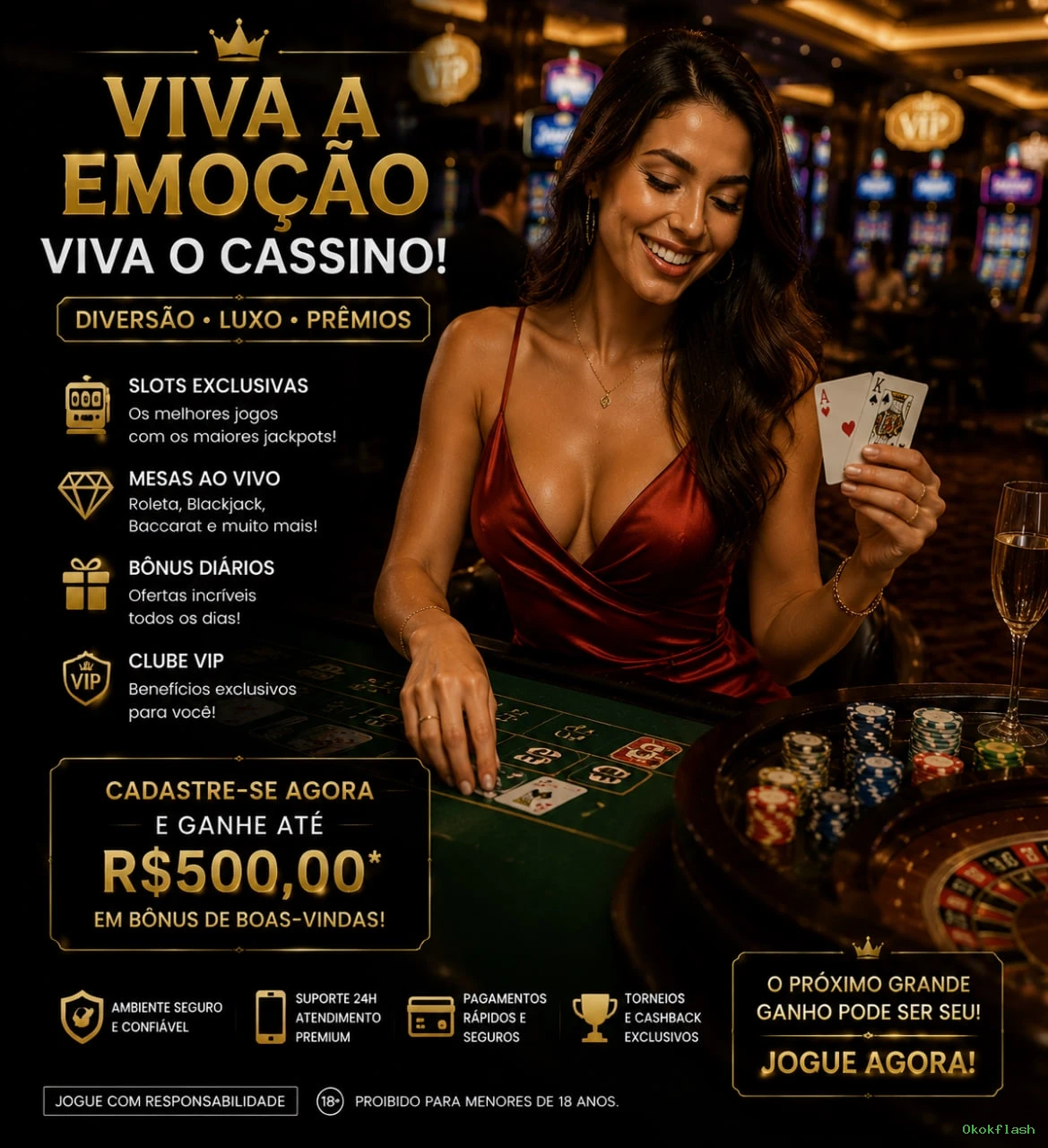 Interface do App Okokflash